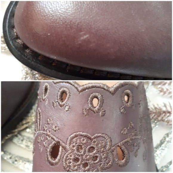 Lucky Brand Clair Leather Shoe Slip On Mule Brown - Picture 3 of 6